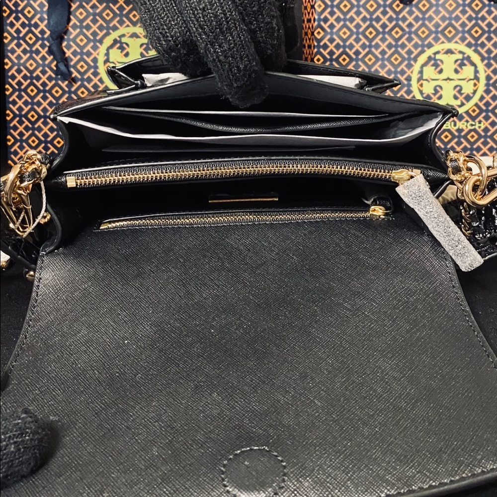 Tory Burch embossed double strap leather bag - Picture 14 of 16